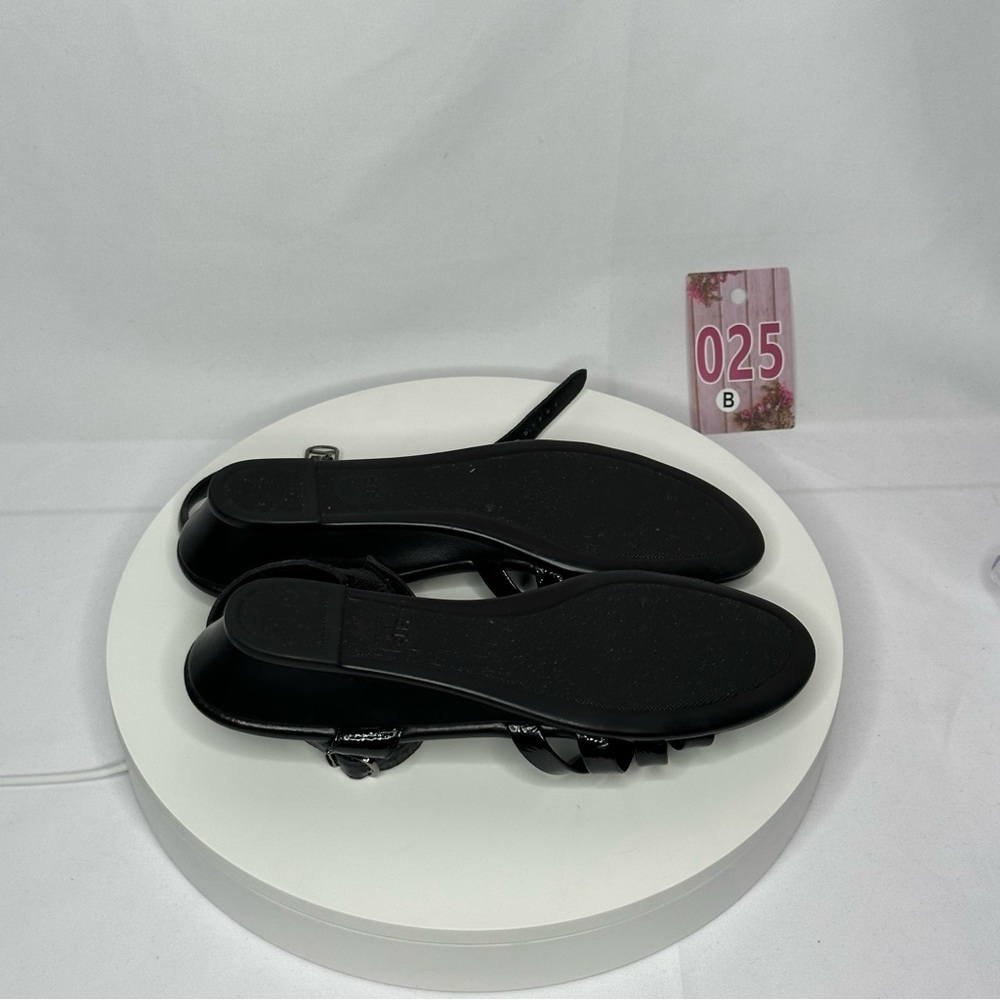 NW/OT SAS Tripad Comfort Strippy Black Patent Sandal Size 9.5 Slim - Picture 10 of 16